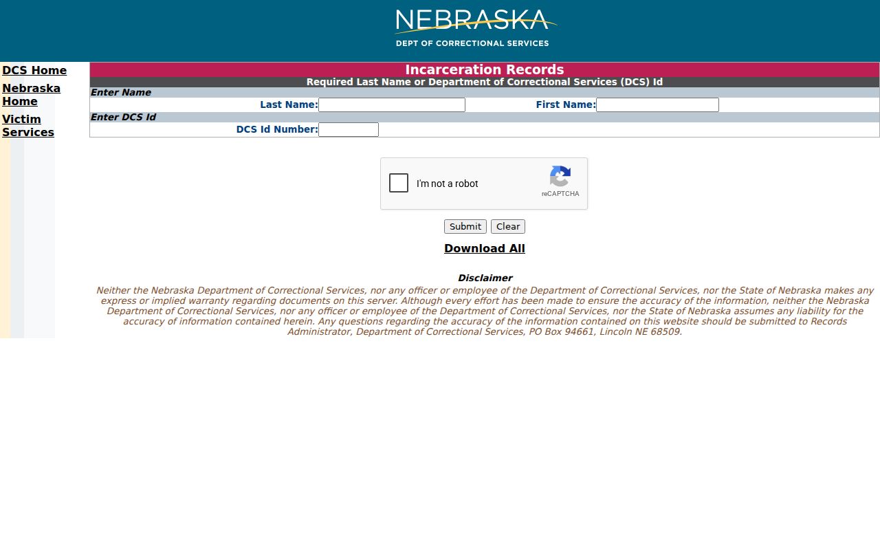 State incarceration search following Dakota County arrest history