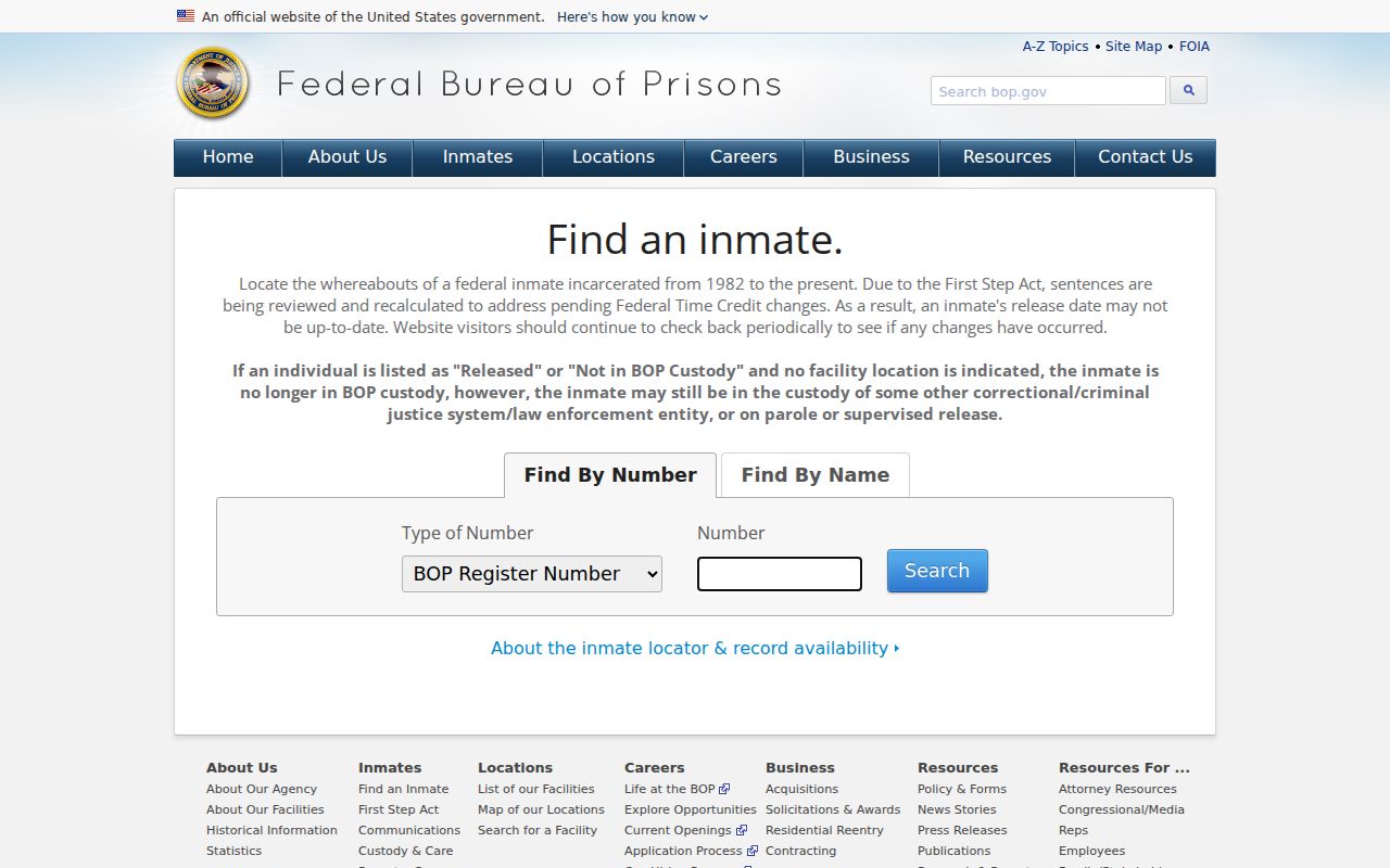 Dakota City criminal records federal inmate locator
