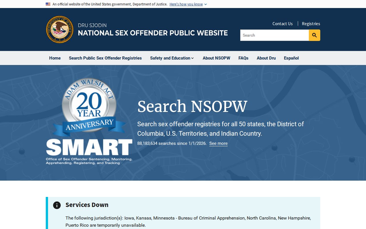 Dakota City criminal history national registry search