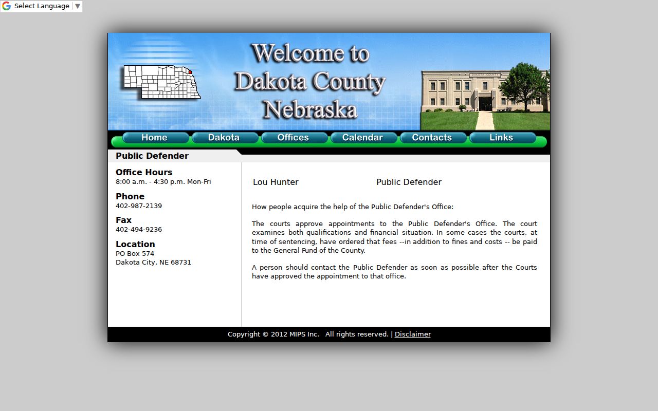 Dakota County criminal court case public defender contact page