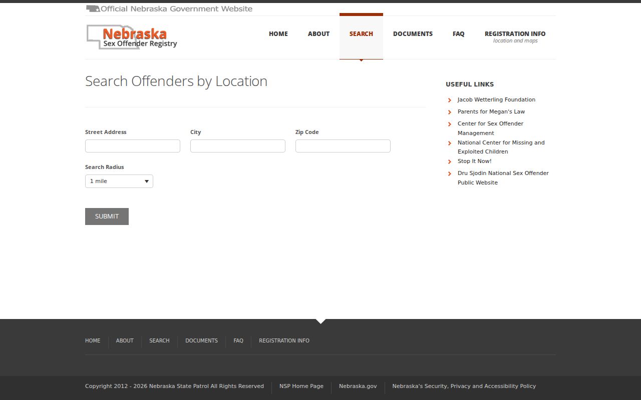Dakota County sex offender check address radius interface