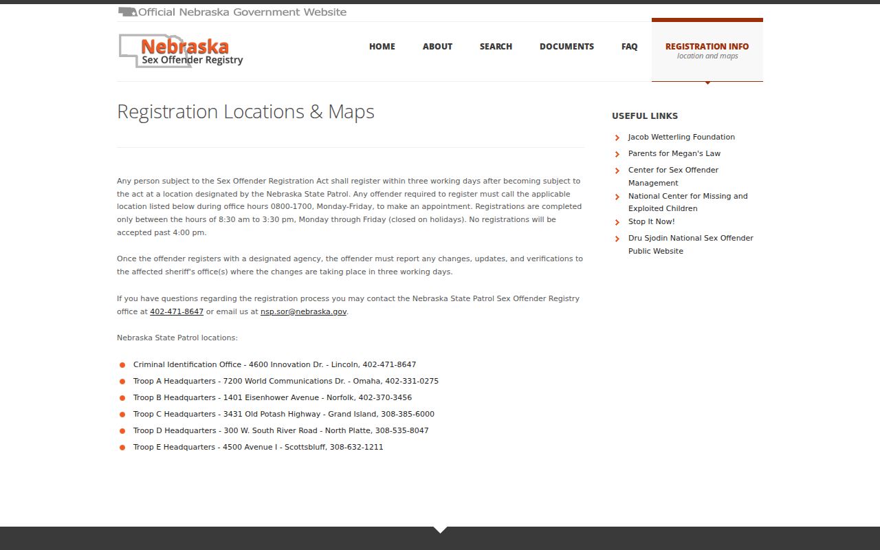 Dakota County sex offender registration location and appointment information